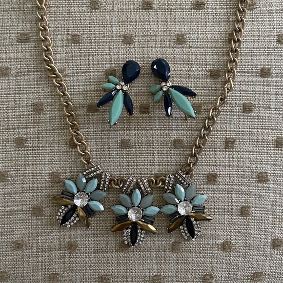 J. Crew statement necklace + earrings - Picture 1 of 5